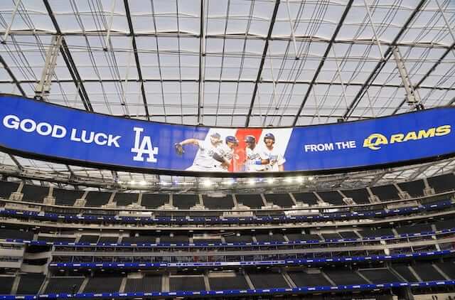 SoFi Stadium video board, Dodgers