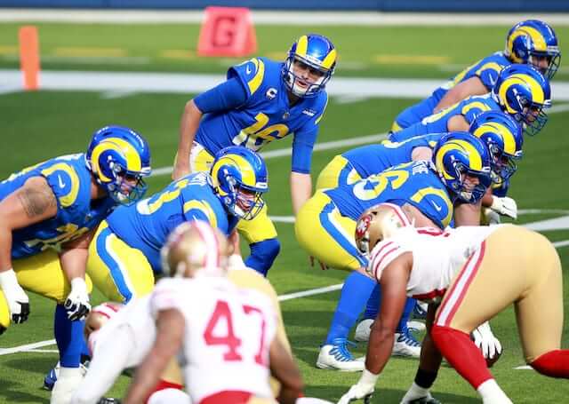 Jared Goff, Rams offensive line