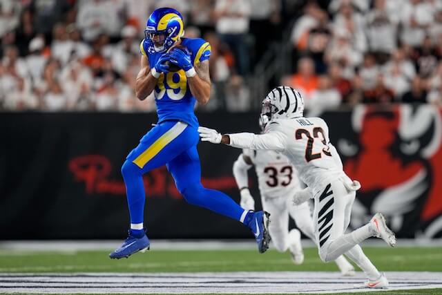 Los Angeles Rams tight end Tyler Higbee talks about OT win against the  Colts, his recent contract extension & thoughts on Puka Nacua's historic  start